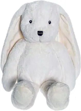 Front. TriAction Toys - Teddykompaniet Large Cream Bunny Plush - White.