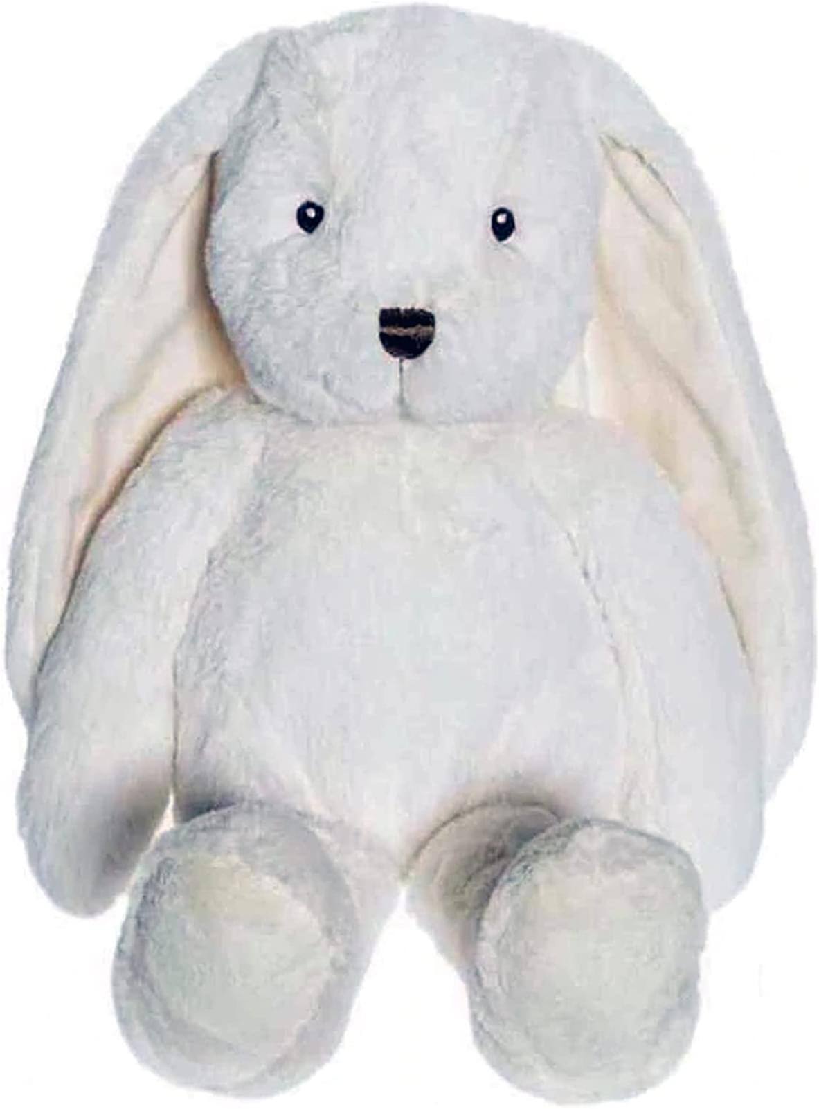 Front. TriAction Toys - Teddykompaniet Large Cream Bunny Plush - White.