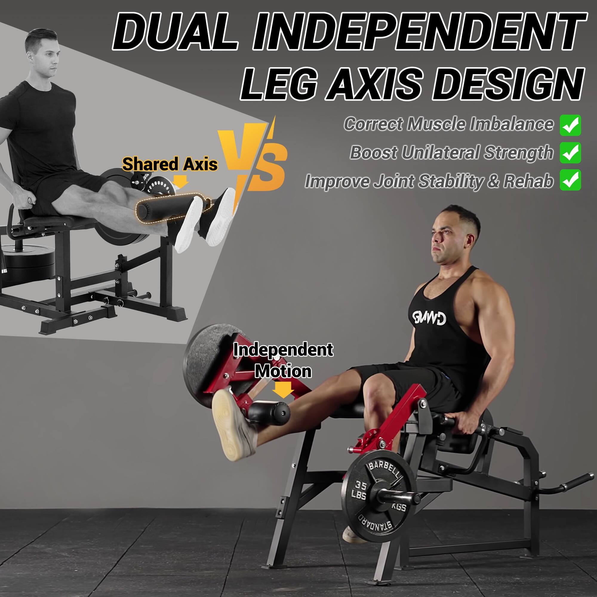 DUAL INDEPENDENT LEG AXIS DESIGN
Correct Muscle Imbalance VS Boost Unilateral Strength
Shared Axis S
Improve Joint Stability & Rehab
Independent Motion CWMP BARBELL 35 LBS AG5 STANDARD