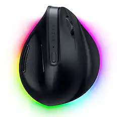 Front. Razer - Pro Click V2 Optical Gaming Mouse with Vertical 6-Button Ergonomic Design - Black.