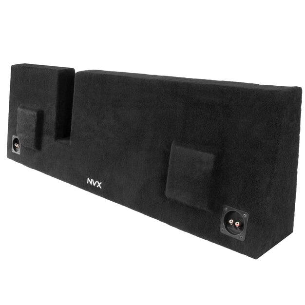Alt View 4. NVX - 2009-2018 Ford F-150 Extended Cab - Custom-Fit Empty Dual 12" Sealed Subwoofer Enclosure - Black.