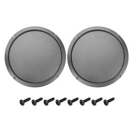 Unique Bargains - 2pcs Speaker Grill Mesh Metal Woofer Guard Protector ABS Frame with Screws for Home Audio Car Speaker - Black Iron Gray
