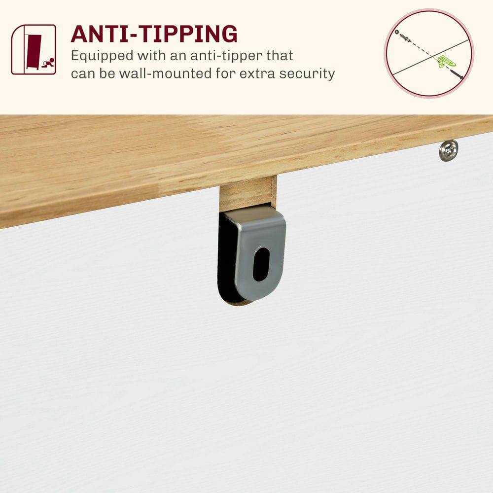 ANTI-TIPPING  
Equipped with an anti-tipper that can be wall-mounted for extra security
