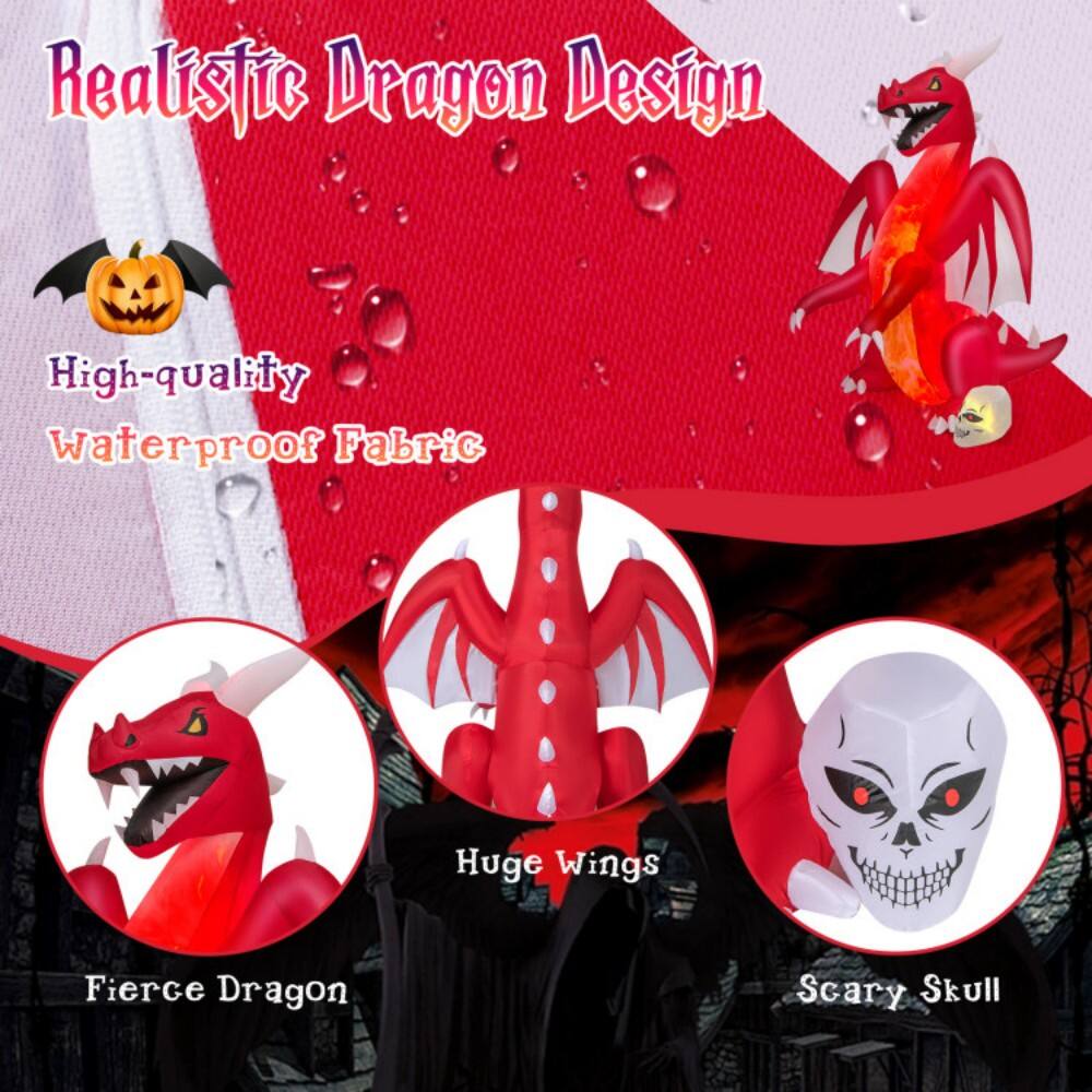 Realistic Dragon Design

- High-quality Waterproof Fabric
- Fierce Dragon
- Huge Wings
- Scary Skull