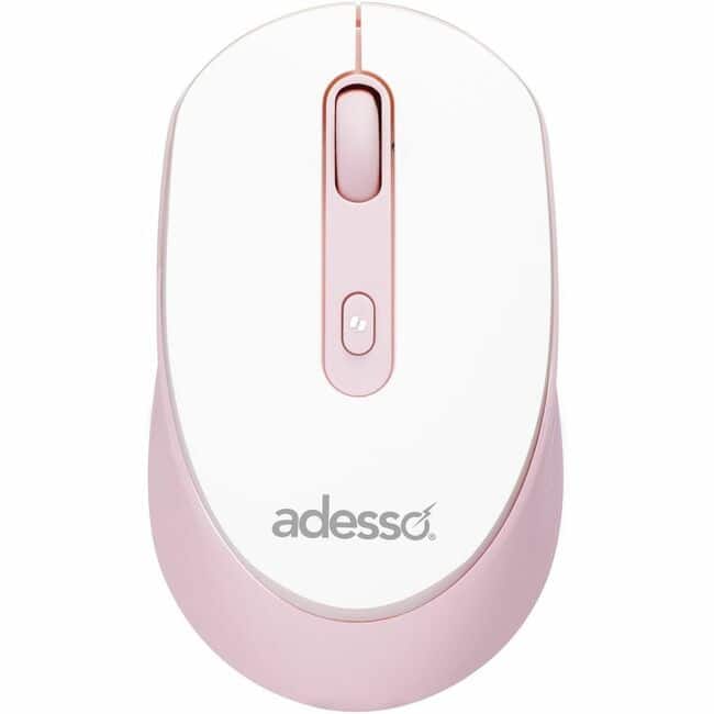 Adesso - iMouse A30P Wireless Mouse with AI CoPilot Shortcut Button - Optical - Wireless - 30 ft - Radio Frequency - Wireless - Pink