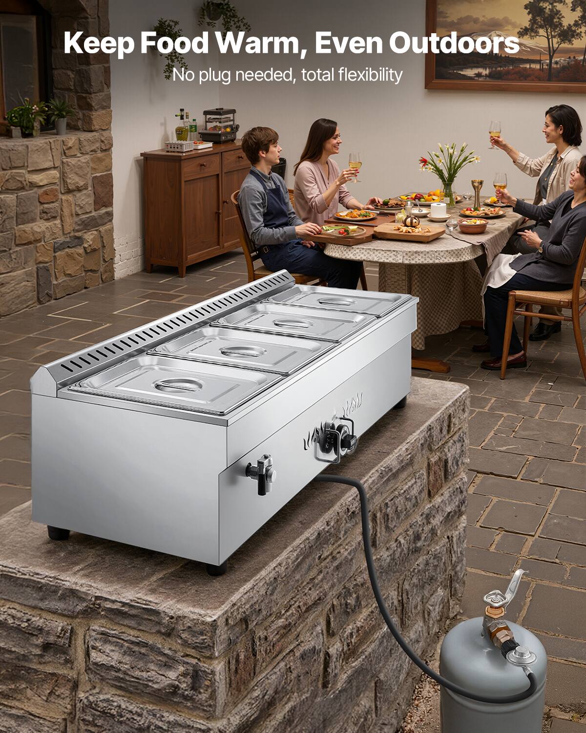 Keep Food Warm, Even Outdoors  
No plug needed, total flexibility