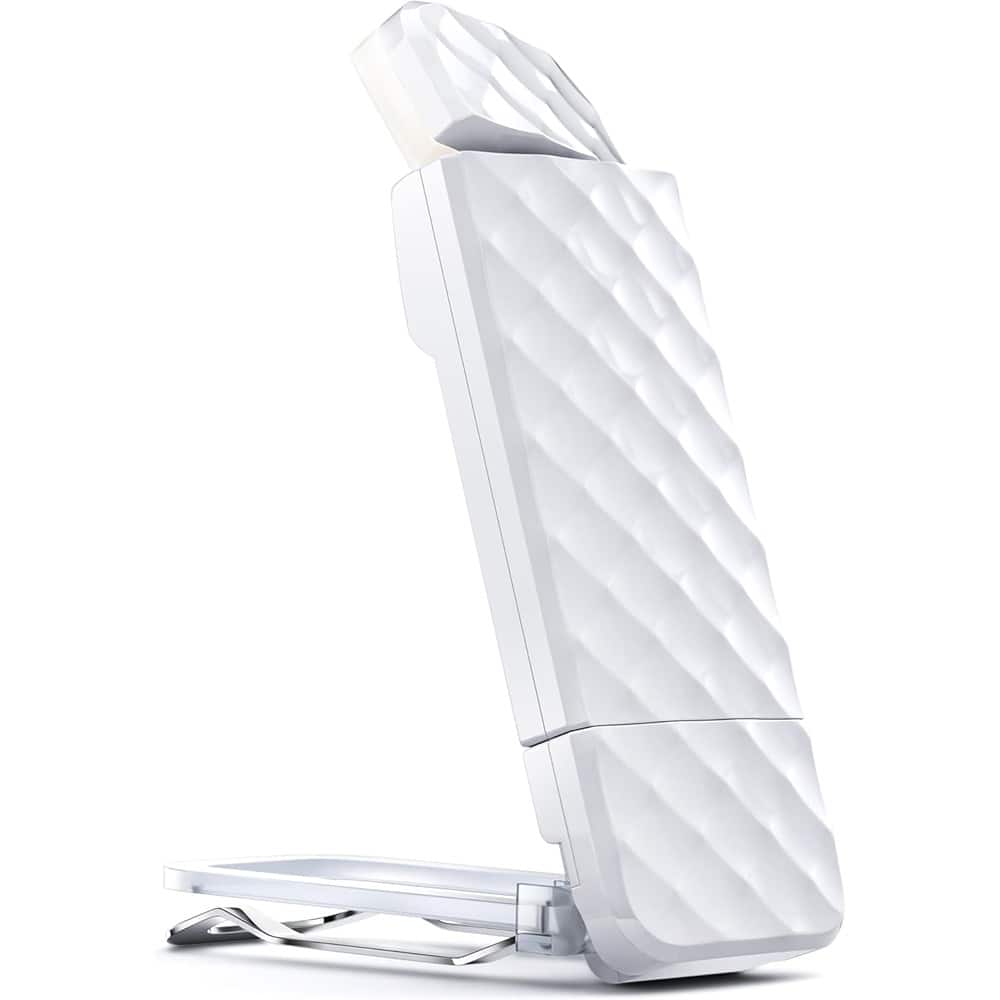 Schertz - Clip-On USB Book Light with 3 Amber Tones & Adjustable Brightness - White