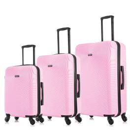 DUKAP - Inception Lightweight Hardside Spinner 3 Piece Luggage Set 20"/24"/28" - Pink
