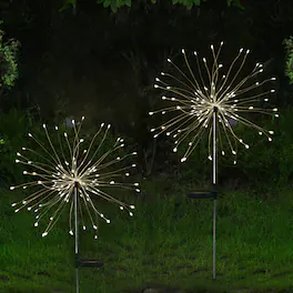 Oumilen - Solar Firework Garden Lights Warm White 120LEDs IP65 Waterproof