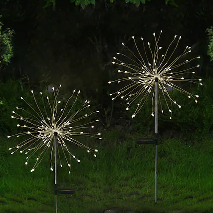 Front. Oumilen - Solar Firework Garden Lights Warm White 120LEDs IP65 Waterproof.