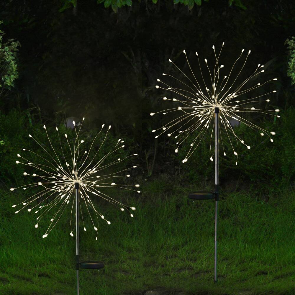 Front. Oumilen - Solar Firework Garden Lights Warm White 120LEDs IP65 Waterproof.