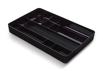 Alt View 2. TRU RED - TRU RED™ 7-Compartment Plastic Drawer Organizer, Black (TR55351) - Black.
