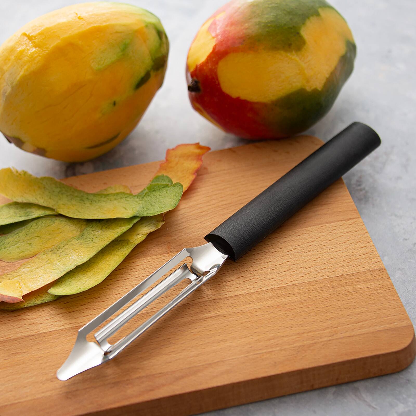 Alt View 2. Rada - Cutlery 2-Inch Deluxe Vegetable Peeler with Straight Blade, Black Handle - Black.