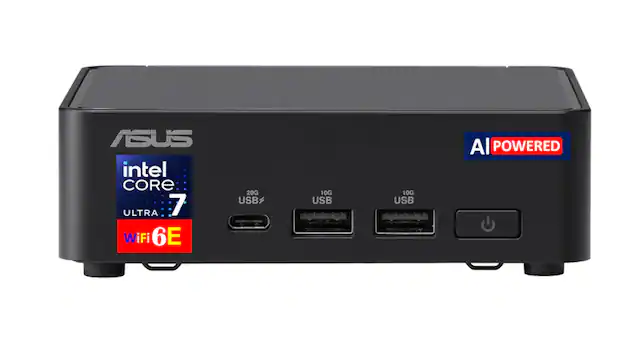 ASUS
Intel Core Ultra 7
WiFi 6E
20G USB
10G USB
10G USB
AI Powered