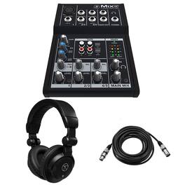Mackie - Mix5 5-Channel Compact Mixer, Bundle with Headphone XLR Cable