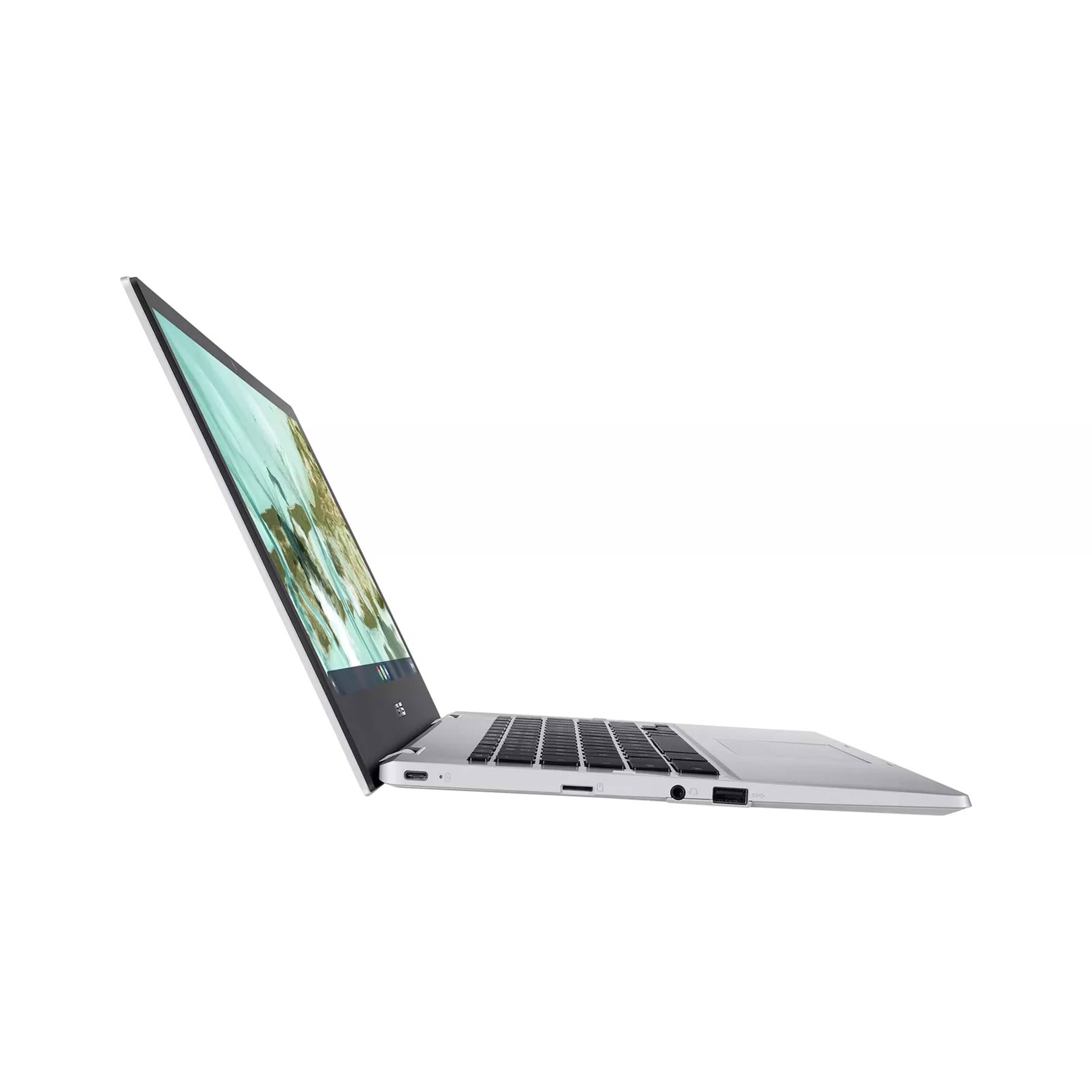 Alt View 4. ASUS - ASUS Chromebook CX1 14" FHD Laptop,Intel Celeron N4500,4GB RAM,64GB eMMC+160GB Dock Set,UHD Graphics,Chrome OS,Silver - Silver.