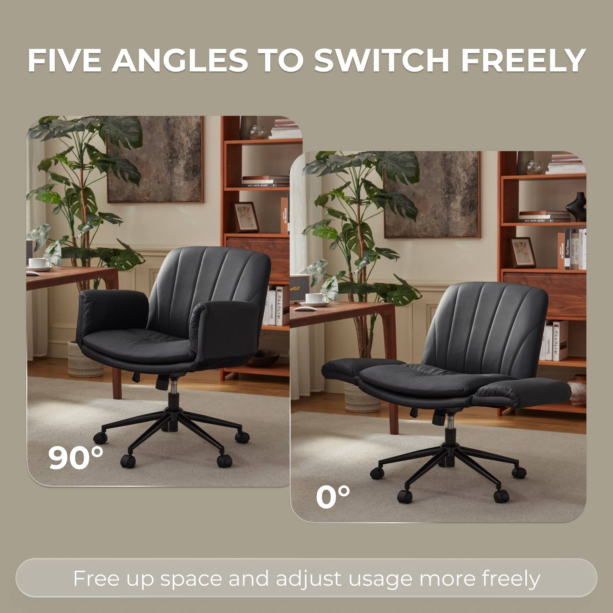 FIVE ANGLES TO SWITCH FREELY

90°

0°

Free up space and adjust usage more freely