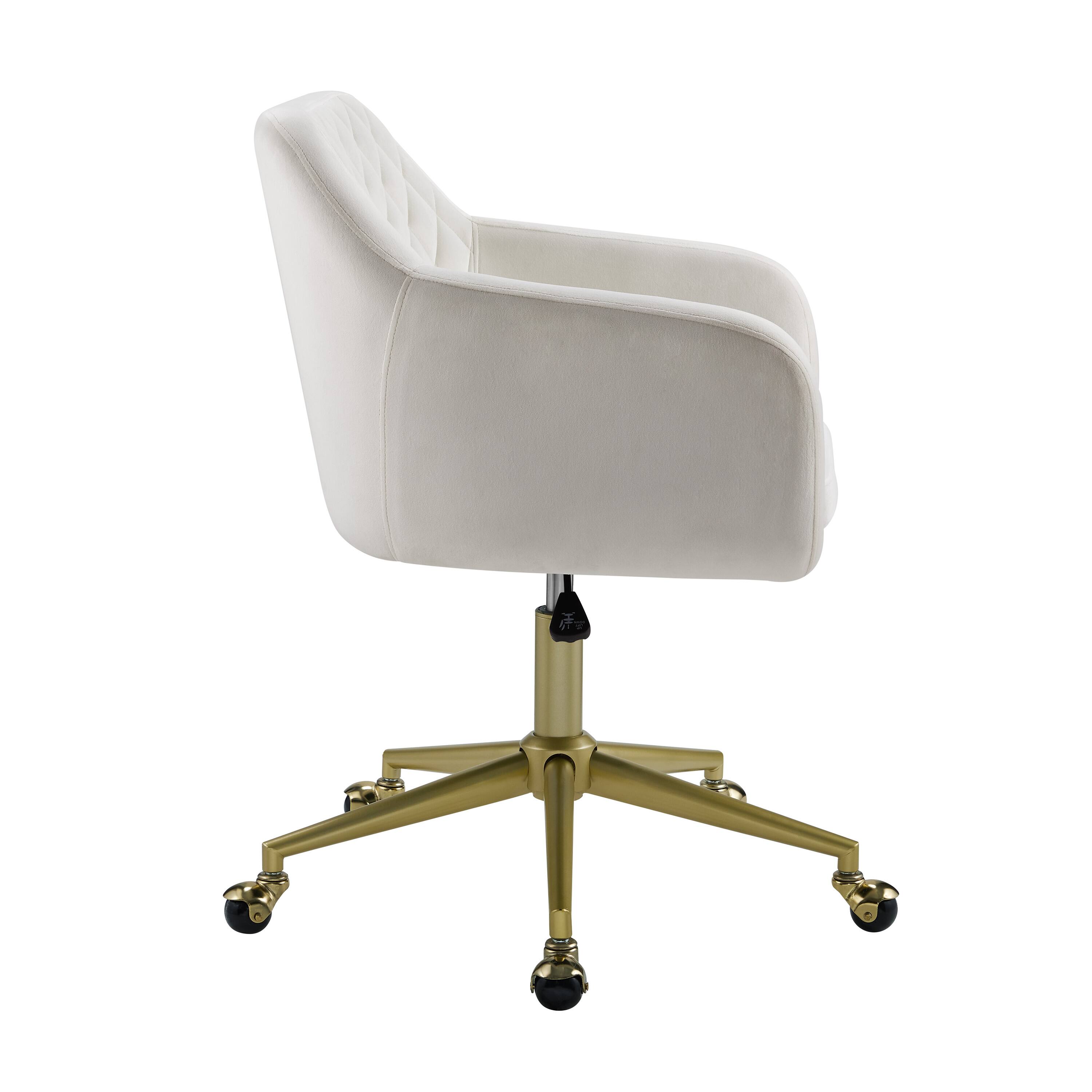 Alt View 12. Linon Home Décor - Swanson Swivel Office Chair - Off-White.