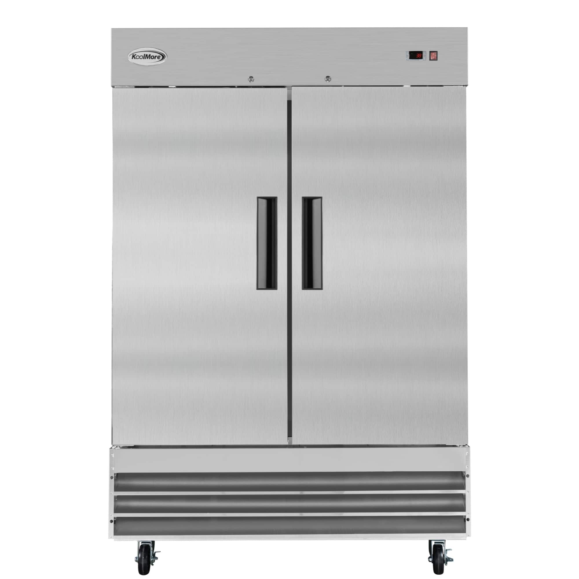 Koolmore - 54 in. Commercial Two-Door Reach-In Refrigerator - 47 Cu Ft. RIR-2D-SS - Stainless Steel