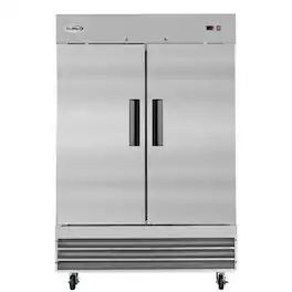 Koolmore - 54 in. Commercial Two-Door Reach-In Refrigerator - 47 Cu Ft. RIR-2D-SS - Stainless Steel