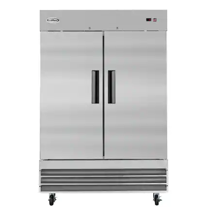 Front. Koolmore - 54 in. Stainless Steel Commercial Two-Door Reach-In Refrigerator - 47 Cu Ft. RIR-2D-SS - Stainless-Steel.