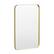 Angle. LOVMOR - Tempered Glass Rounded Rectangle Framed Wall-Mounted Bathroom Vanity Mirror - 24" x 36" - Gold.