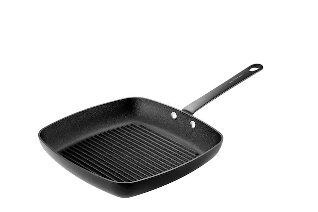 Front. Scanpan - Black Edition Nonstick Grill Pan, 11-Inch - Black.