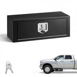 VEVOR - Underbody Truck Tool Box, 27 x 10 x 10 Inch Heavy Duty Steel Trailer Storage Box with Lock & Keys, Waterproof Trailer - Black