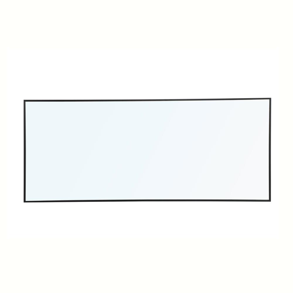 Alt View 1. Elegant Decor - Metal frame Rectangle Mirror 30 inch Black - Black.