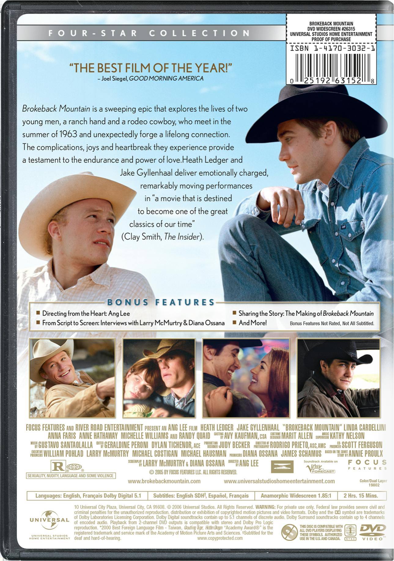 Angle. Brokeback Mountain (DVD Widescreen) [DVD].
