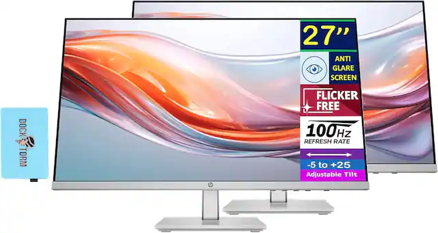 27" Anti Glare Screen Dock Torm Flicker Free 100Hz Refresh Rate -5 to +25 Adjustable Tilt