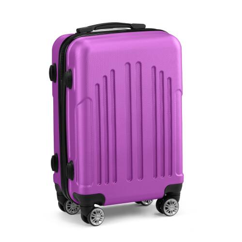 Alt View 1. Winado - 20" Airline Approved Small Trolley Case ABS Hardside Suitcase with Double Spinner Wheels & TSA Lock for Travel Business - Purple.