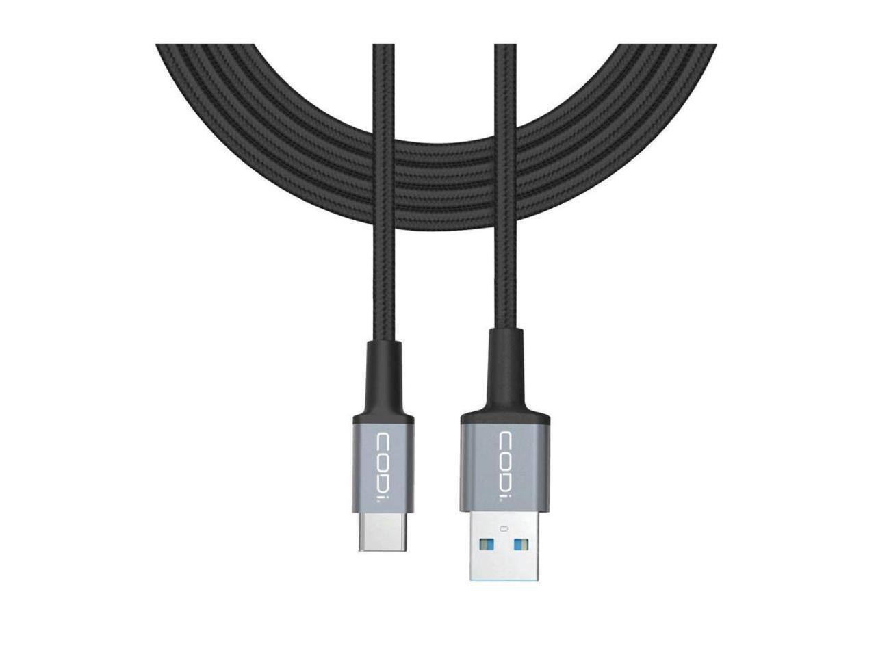 Alt View 9. CODi - Codi 6' Braided Nylon USB-C to USB-C Charge & Sync Cable.