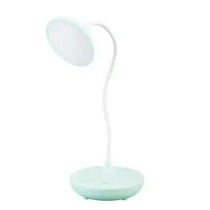 Front. Cluzine - Flexible Gooseneck LED Desk Lamp, Touch Control, USB Rechargeable, 3 Brightness Levels.