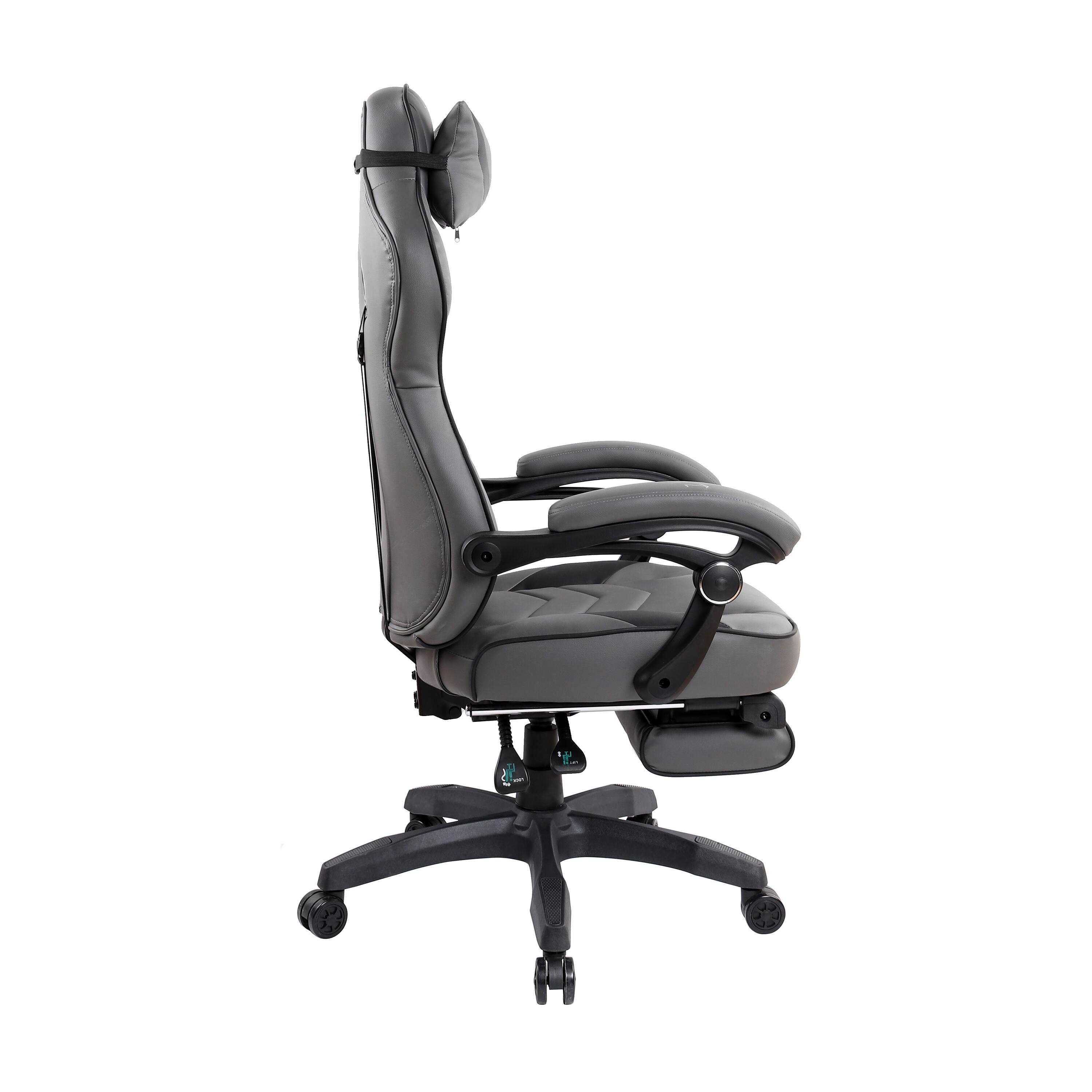 Alt View 6. Spaco - Spaco Gaming Racing Style Fully Reclining Executive Office Chair,Executive Chair with Footrest for Study, Office - Grey.