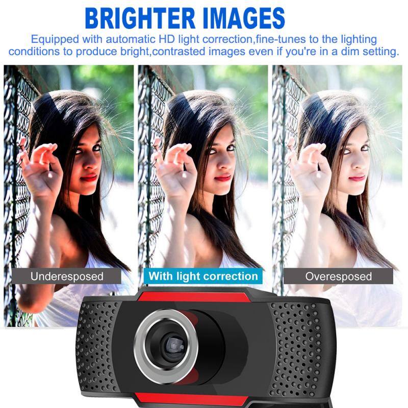 BRIGHTER IMAGES  
Equipped with automatic HD light correction, fine-tunes to the lighting conditions to produce bright, contrasted images even if you're in a dim setting.

- Underexposed
- With light correction
- Overexposed