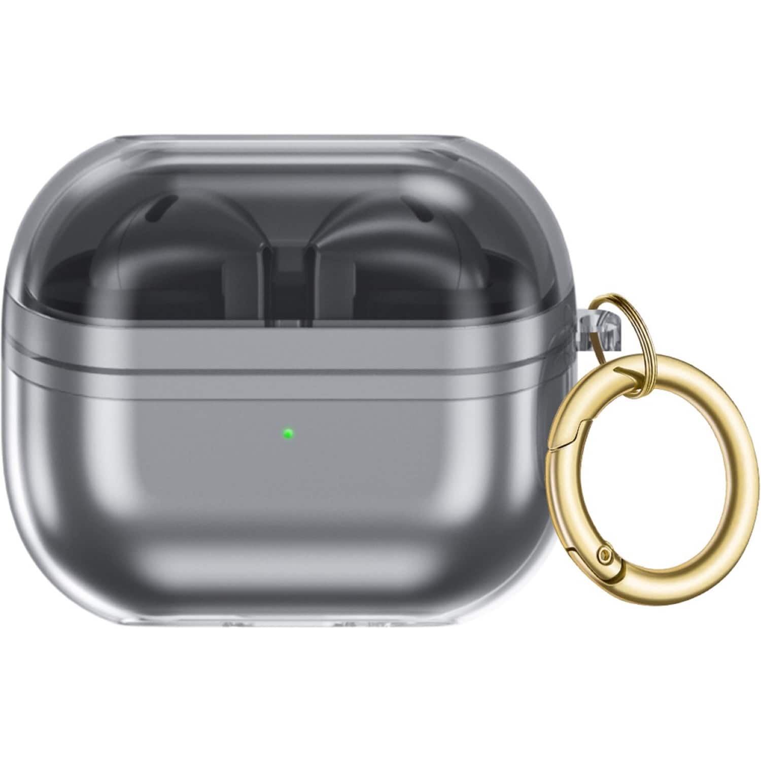 Front. SaharaCase - Venture Series Transparent Case for Samsung Galaxy Buds3, Buds3 Pro and Buds3 FE - Clear.