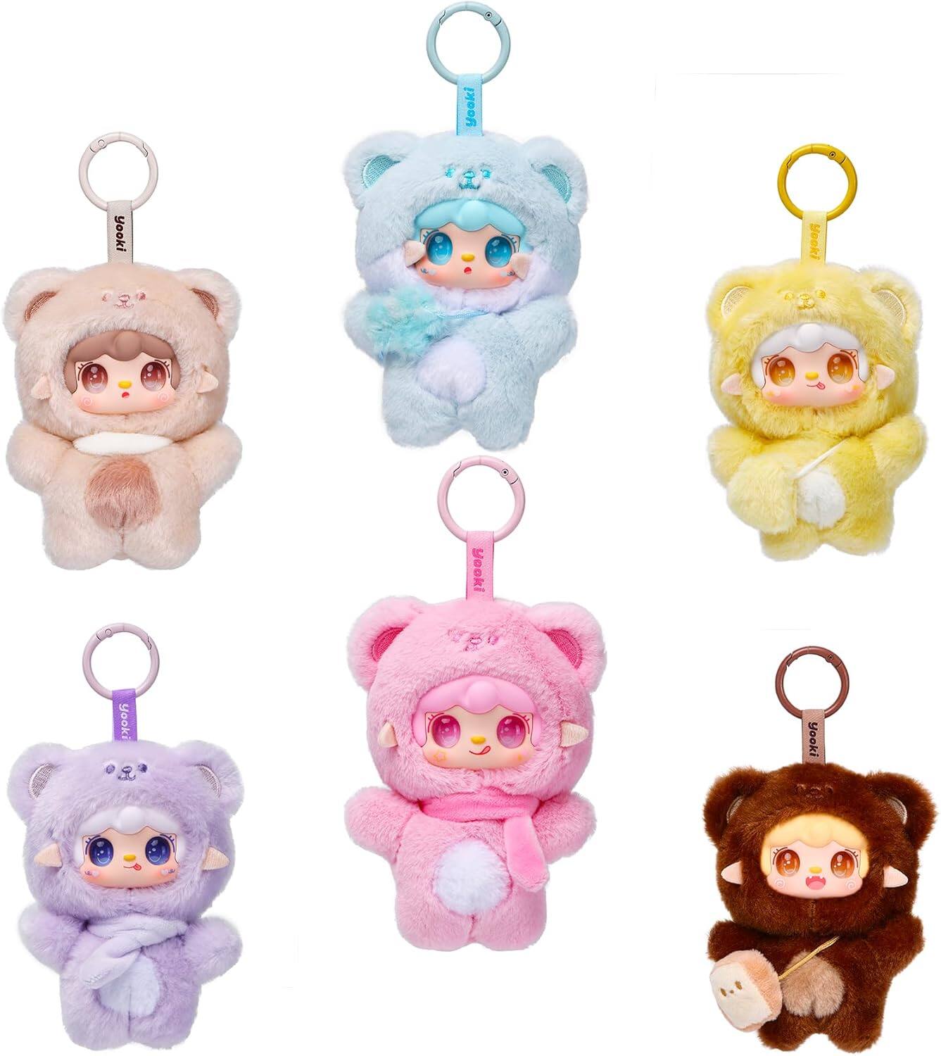 MITAOSLIM - 1PCS Genuine Yooki Take a Bite of Bear Series Plush Blind Box, Cute Plush Pendant Dolls Surprise Mystery Gifts