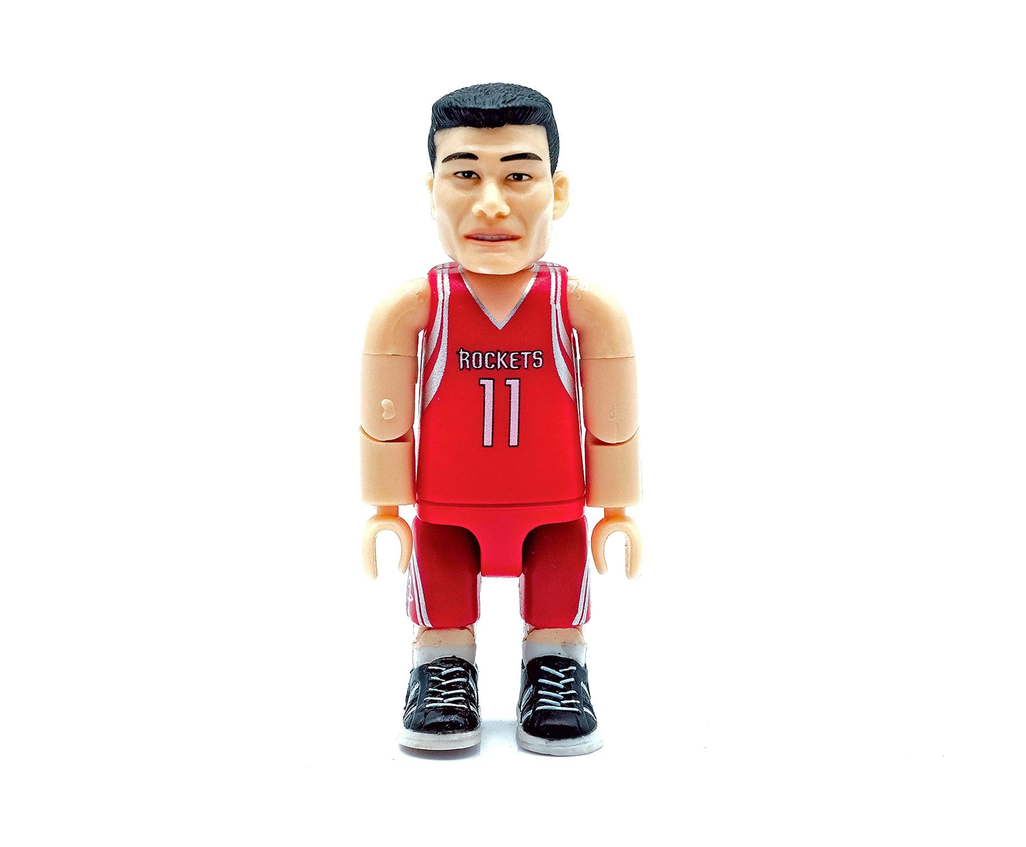 Front. NBA - Houston Rockets NBA SMITI 3 Inch Mini Figure | Yao Ming - Red/White.