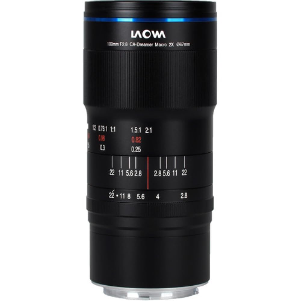 100mm F2.8 CA-Dreamer Macro 2X 067mm

1:1 0.98 0.3 1.5:1 2:1 0.82 0.25

22 11 5.6 2.8 2.8 5.6 11 22 22 11 8 5.6 4 2.8