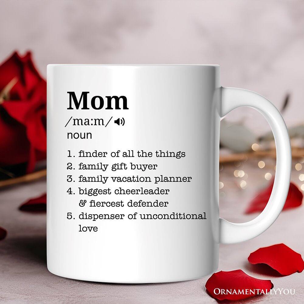 Mom  
/ma:m/  
noun  
1. finder of all the things  
2. family gift buyer  
3. family vacation planner  
4. biggest cheerleader & fiercest defender  
5. dispenser of unconditional love  

ORNAMENTALLYOU