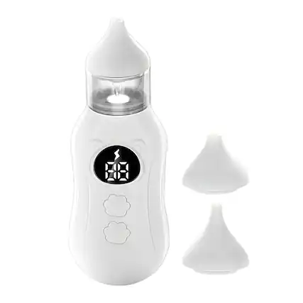 Front. Cluzine - Electric Baby Nasal Aspirator, 9 Levels, Anti-Backflow, Type-C Rechargeable with 2 Tips - Multicolor.