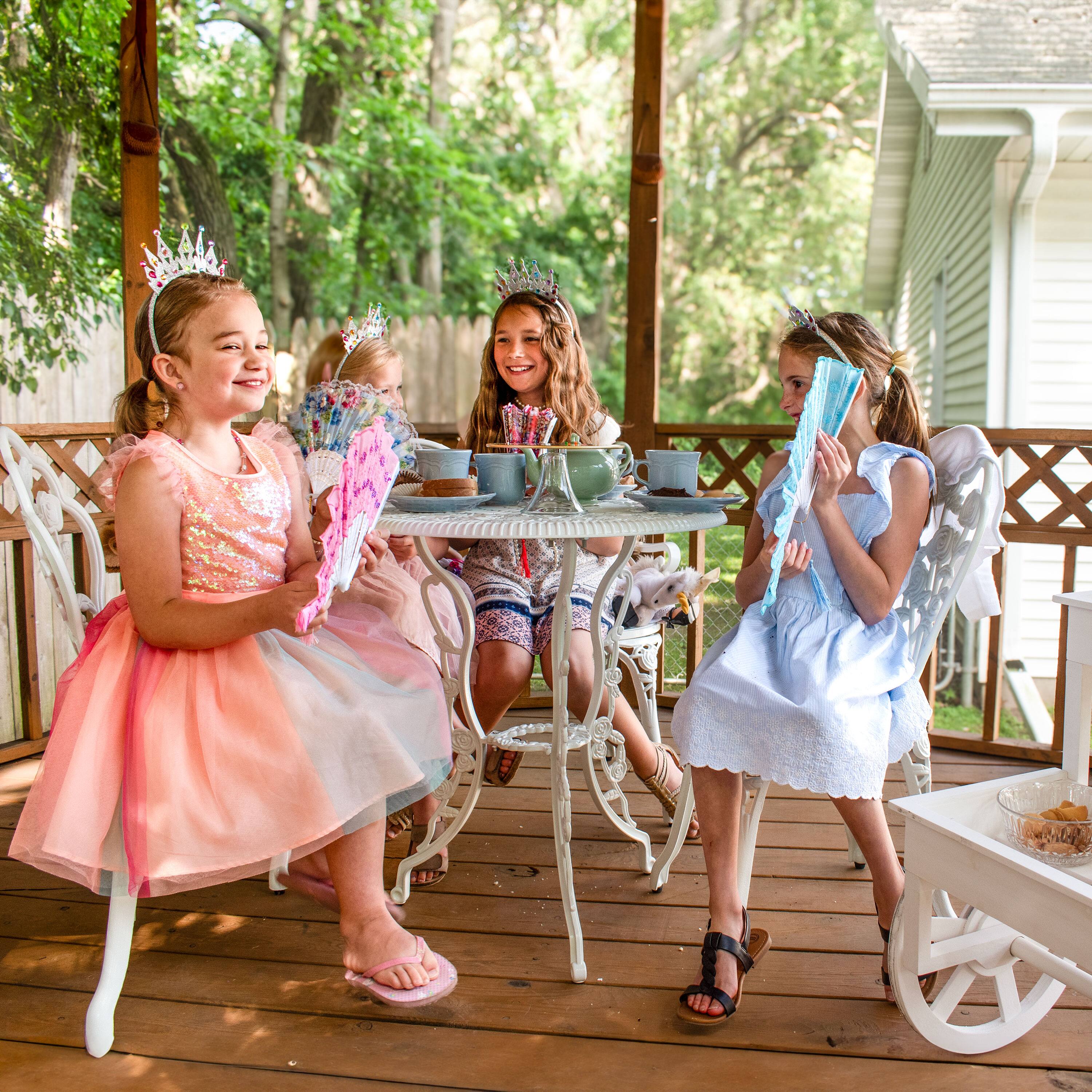 Alt View 5. Sunnydaze - Flower Design Cast Aluminum 3-Piece Patio Bistro Set - White.