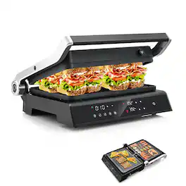 Tiramisubest - Household Indoor Panini Press Grill Sandwich Maker - Black