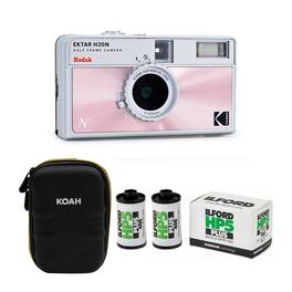 Kodak - Ektar H35N 35mm Glazed Pink Half Frame Film Camera Bundle