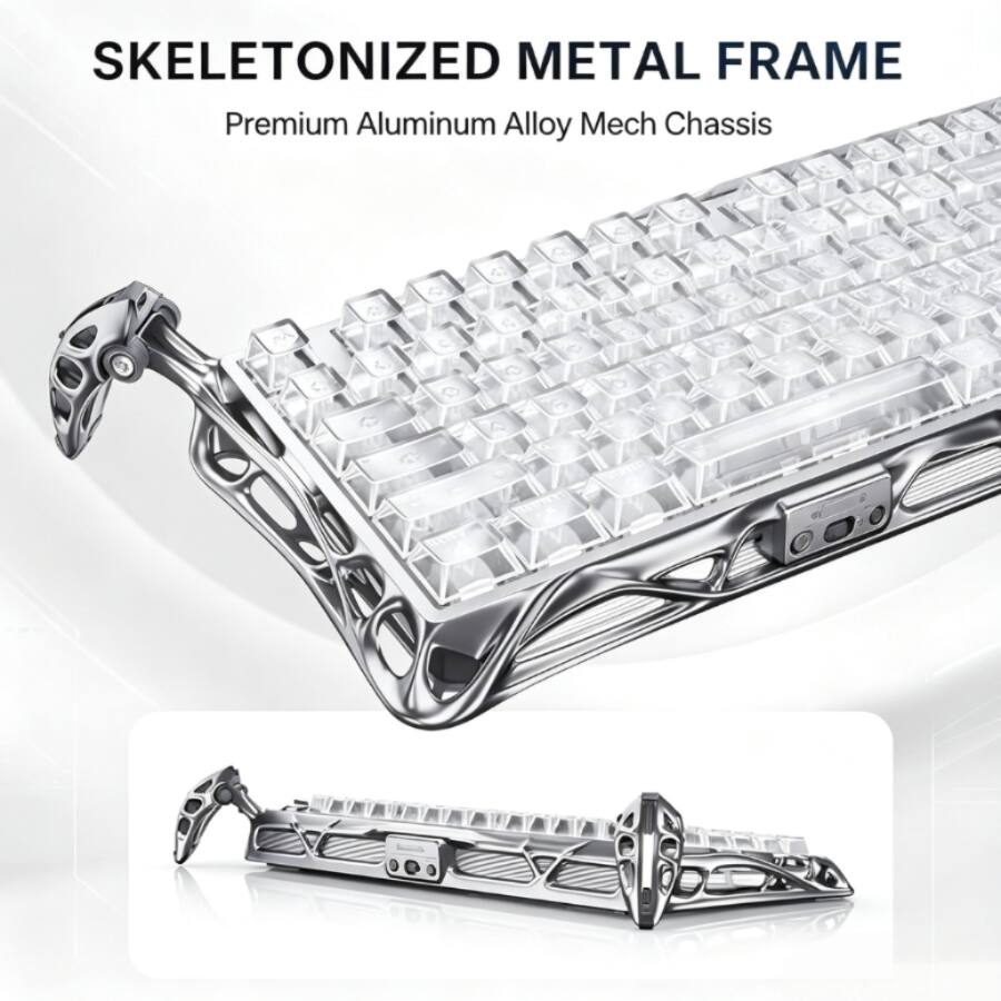 SKELETONIZED METAL FRAME  
Premium Aluminum Alloy Mech Chassis