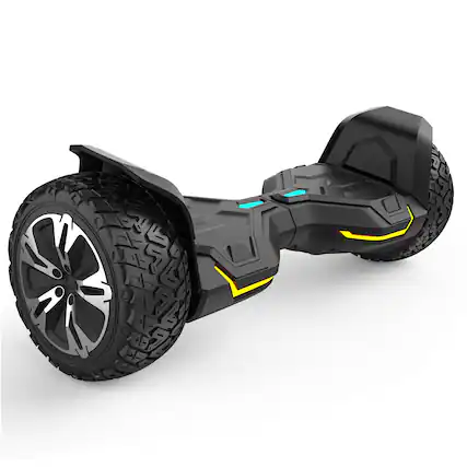 Front. MIHOVER - 8.5" All-Terrain Hoverboard for Kids & Adults, 350W×2 Dual Motors, UL2272, 10MPH, Bluetooth, LED Lights, 265LB - Black.