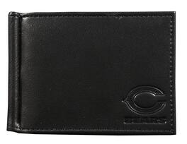 Rico Industries - Chicago Bears RFID Blocking Shield Black Leather Moneyclip Wallet - Multi