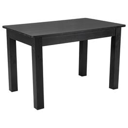Flash Furniture - HERCULES 46" x 30" Rectangular Wash Solid Pine Farm Dining Table - Black