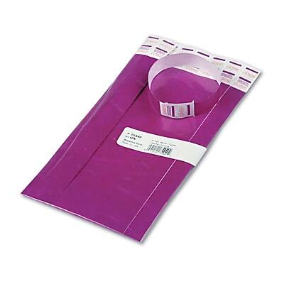 Alt View 1. Advantus - Sequentially Numbered Crowd Control Wristbands, 100/Pack - Purple.